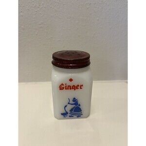 Vintage Mid Century  3/4 Milk Glass Dutch Range Shaker GINGER DOVE